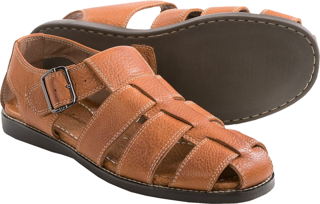Escol tan leather fisherman sandal